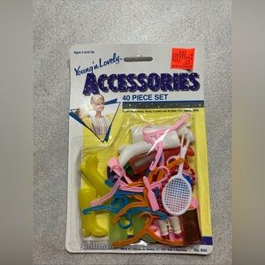 Vintage Young’n Lovely 40 Piece Fashion Accessories Set 1986 Shillman NIP Barbie